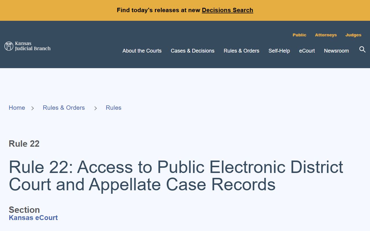 Finney County court records Kansas district court records instructions