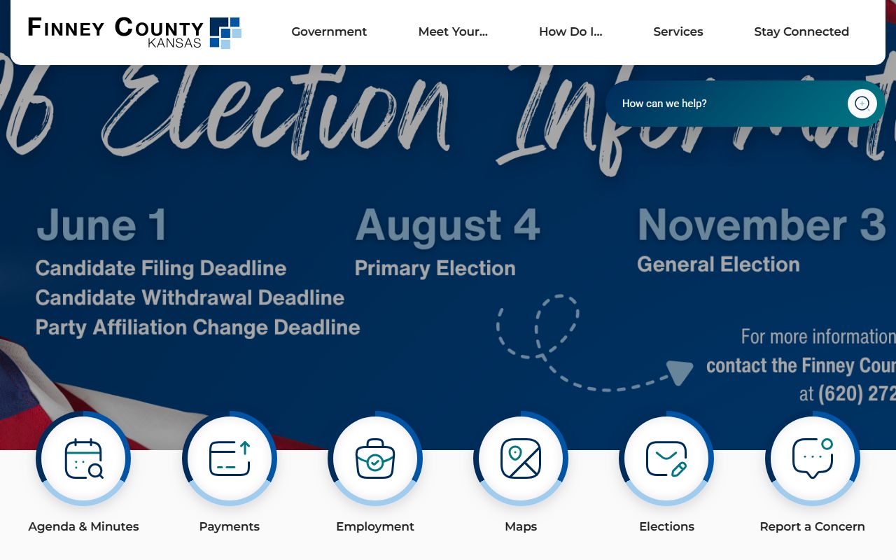 Finney County court records and county government homepage
