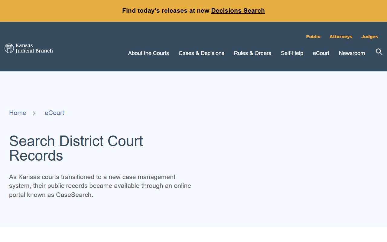 Finney County court records through Kansas district court records instructions