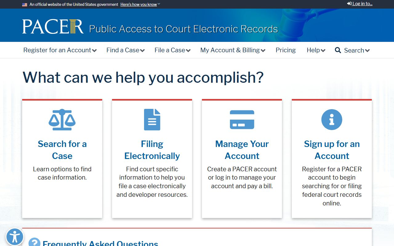 Finney County probate records PACER federal case access reference