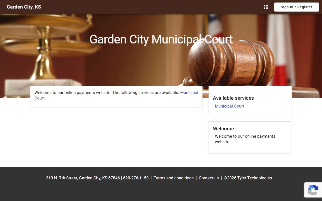 Finney County traffic court records Garden City municipal online payments
